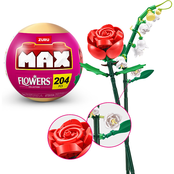 Max Bricks byggesæt lange blomster - flere varianter - assorteret