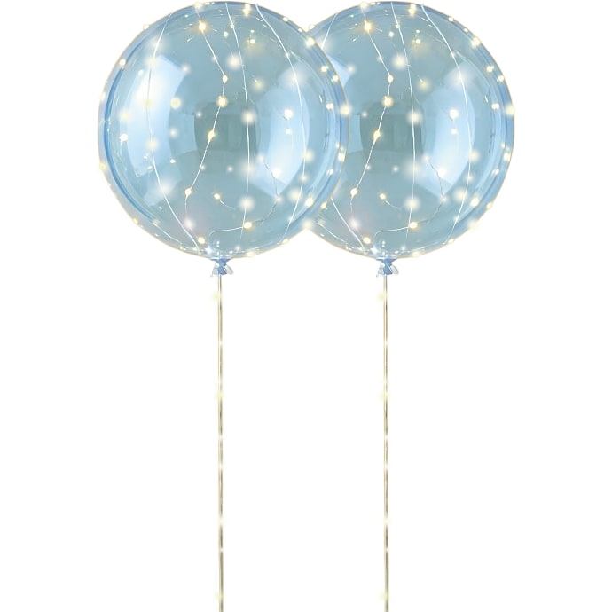 Salling LED ballon Ø:45 cm 2-pak - Blå pastel