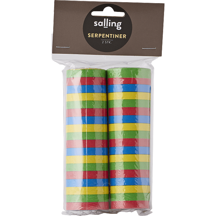 Salling serpentiner 2-pak - multifarvet