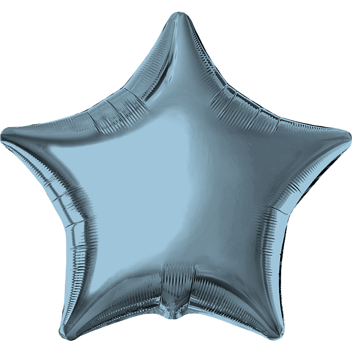 Salling folieballon stjerne Ø: 45 cm - lyseblå