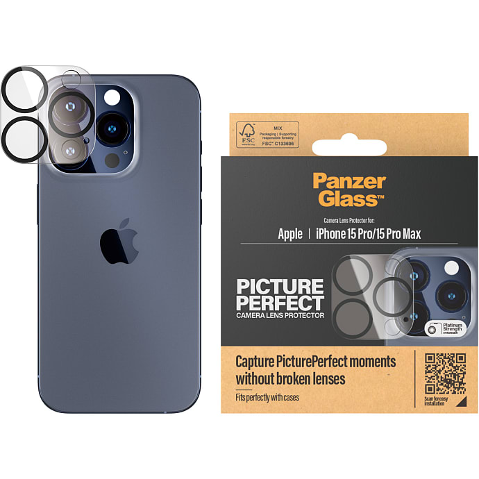 PanzerGlass PicturePerfect kameralinsebeskyttelse iPhone 15 Pro/15 Pro Max