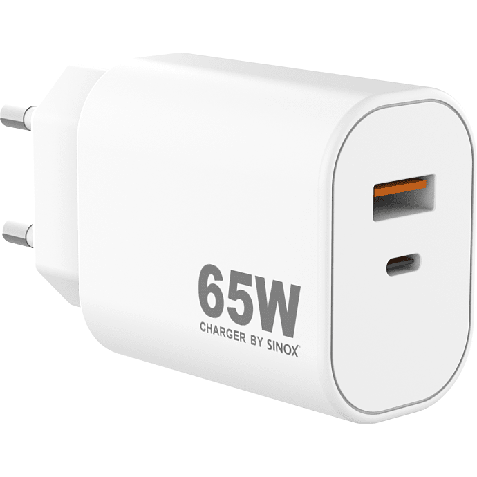 Sinox Pro oplader 65W - hvid
