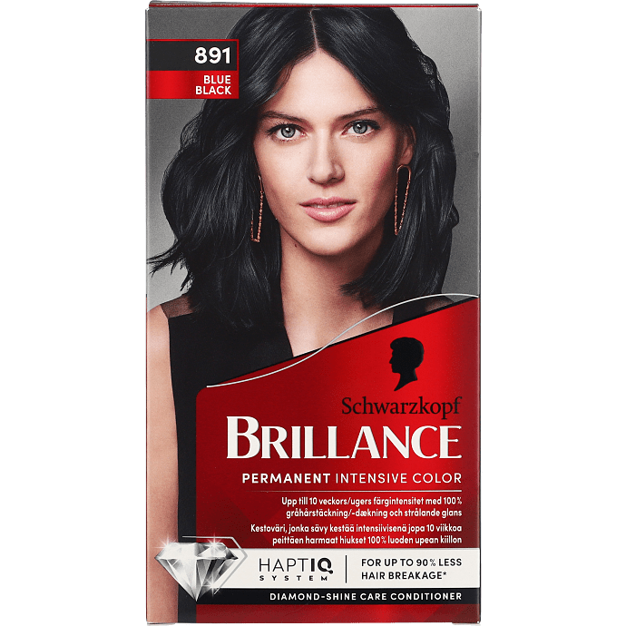 Permanent hårfarve 891 Blue Black m. serum