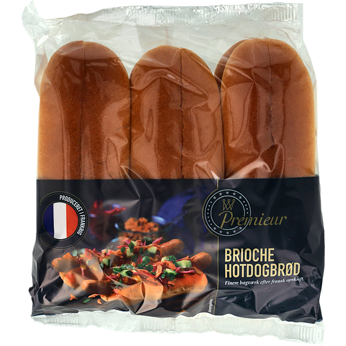 Brioche hotdogbrød