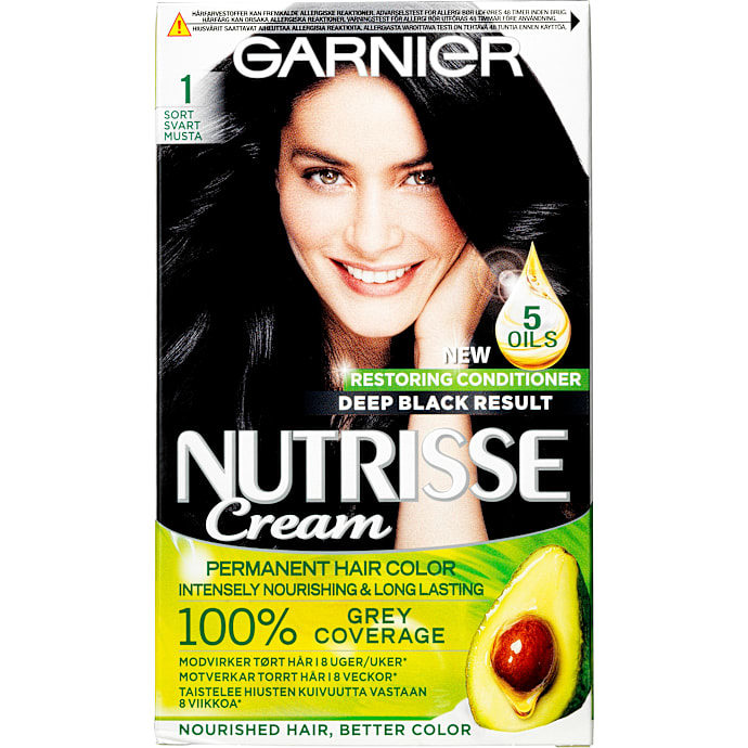 Intensely Nourishing permanent hårfarve 1 Black m. olier