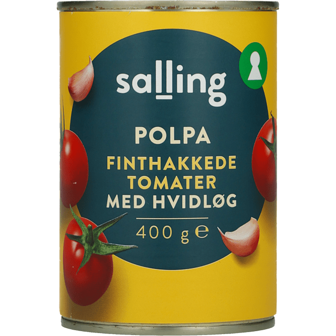 Finthakkede Polpa tomater m. hvidløg