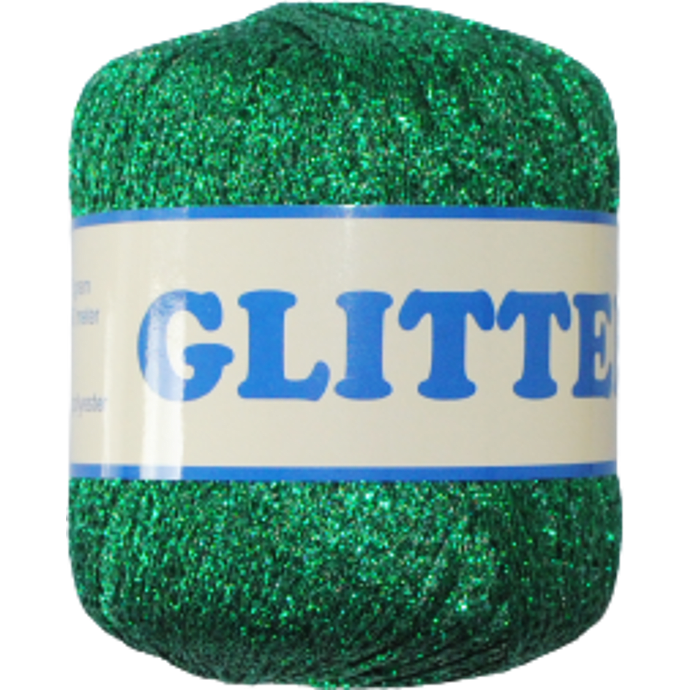 Lurex Glitter garn 25g 160m - Grøn 18