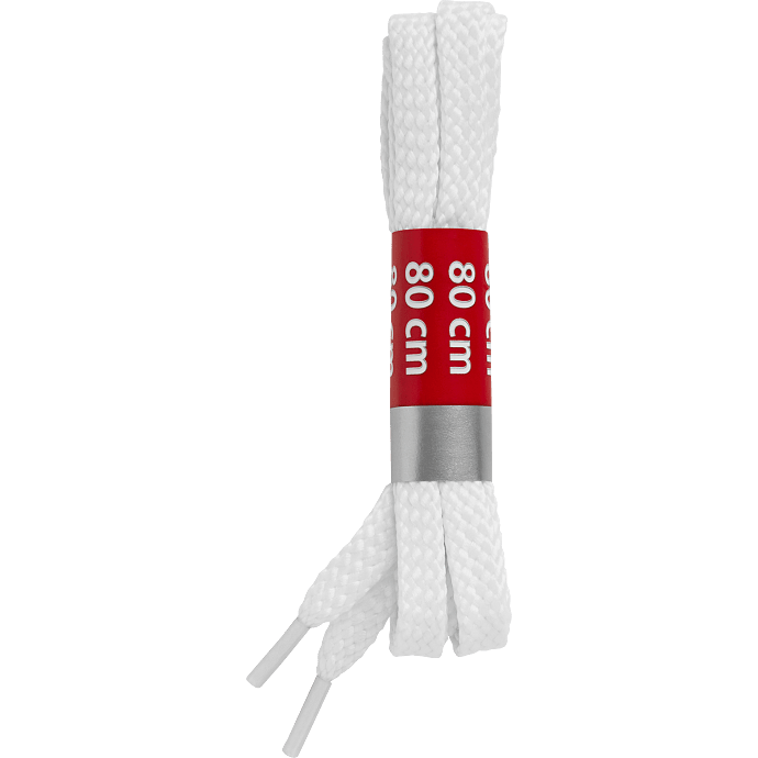 DERBY snørebånd fladt 80 cm - hvid