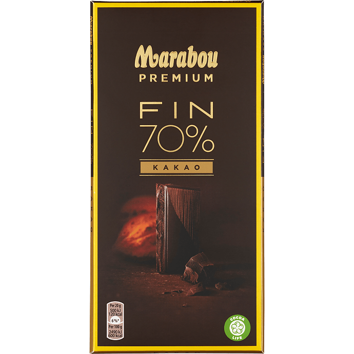 Mørk chokolade 70% kakao