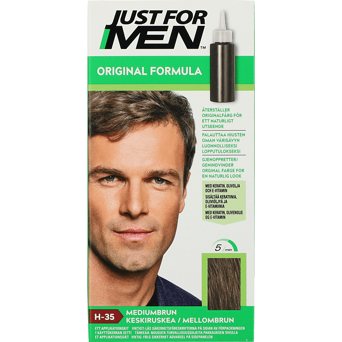 Permanent hårfarve H-35 Mellembrun m. keratin, olivenolie og E-vitamin