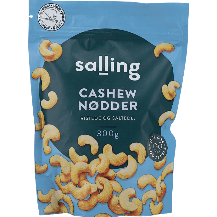 Ristede cashewnødder m. salt