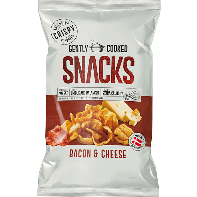 Chips m. bacon og ost