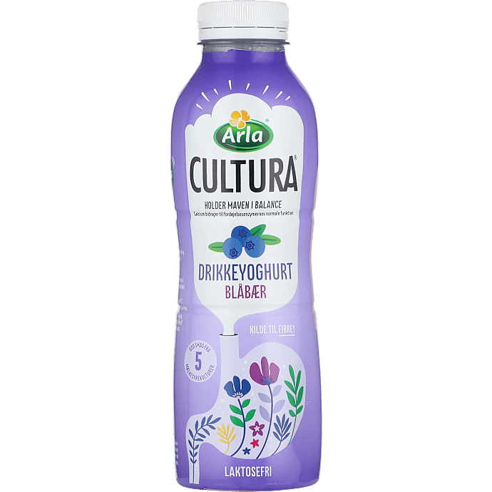 Drikkeyoghurt m. blåbær 1.0 % fedt laktosefri