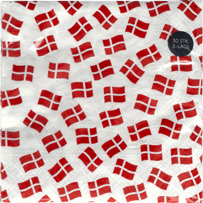Servietter m. flag