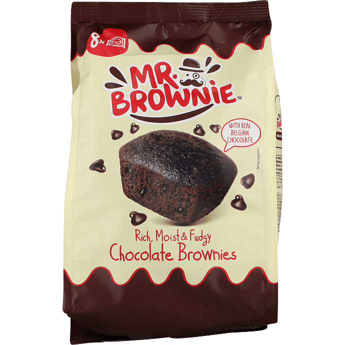 Brownies m. chokoladestykker