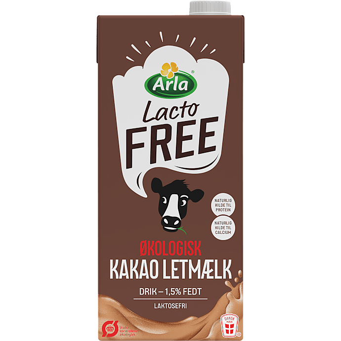 Kakaomælk 1,5% fedt laktosefri øko
