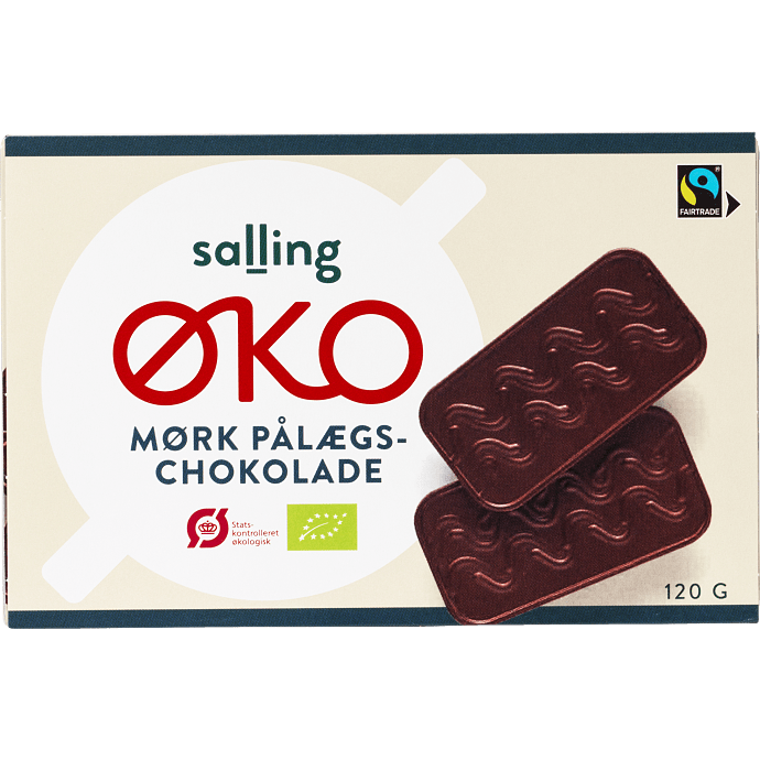 Mørk pålægschokolade 53% kakao øko