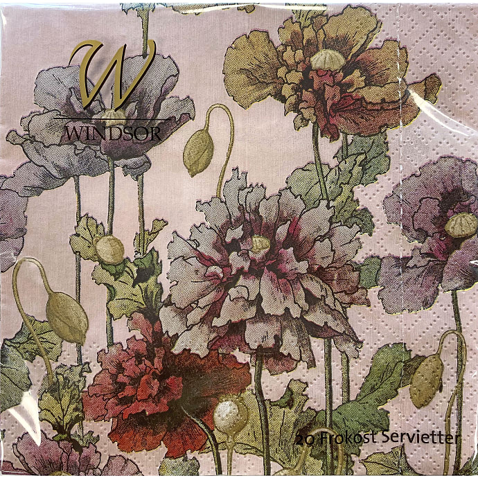 Windsor mønstrede servietter 33x33 cm 20-pak