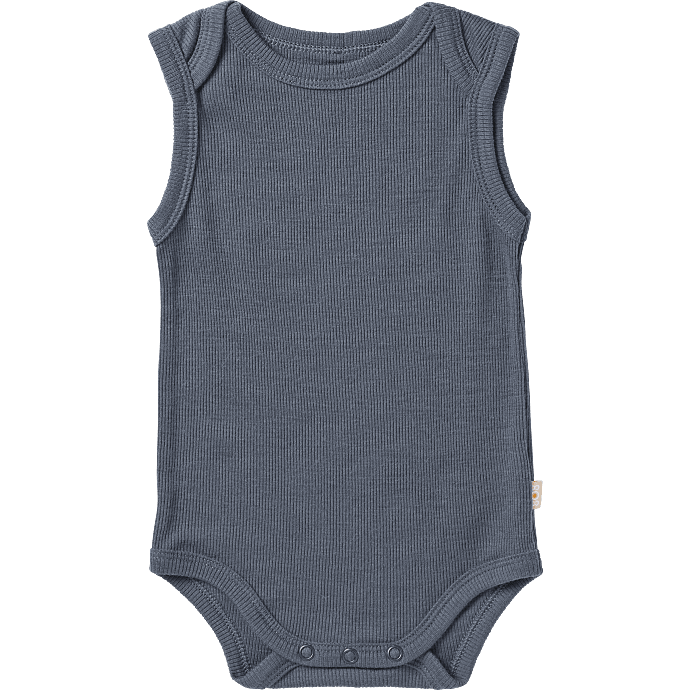 808 baby uld body str. 56 - blå