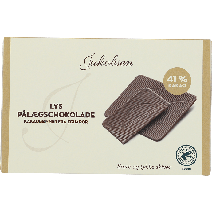 Lys pålægschokolade 41% kakao