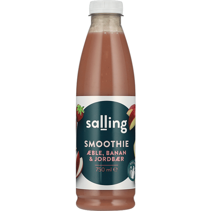 Smoothie m. banan, æble og jordbær