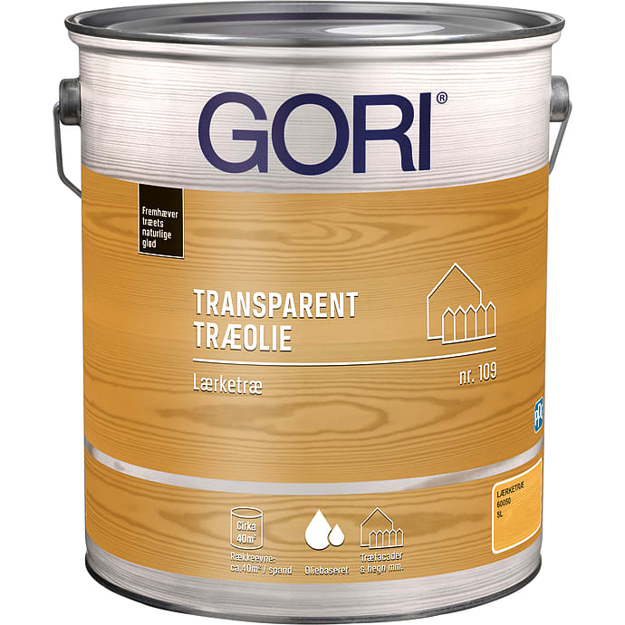 Gori 109 transparent træolie lærketræ 5 liter