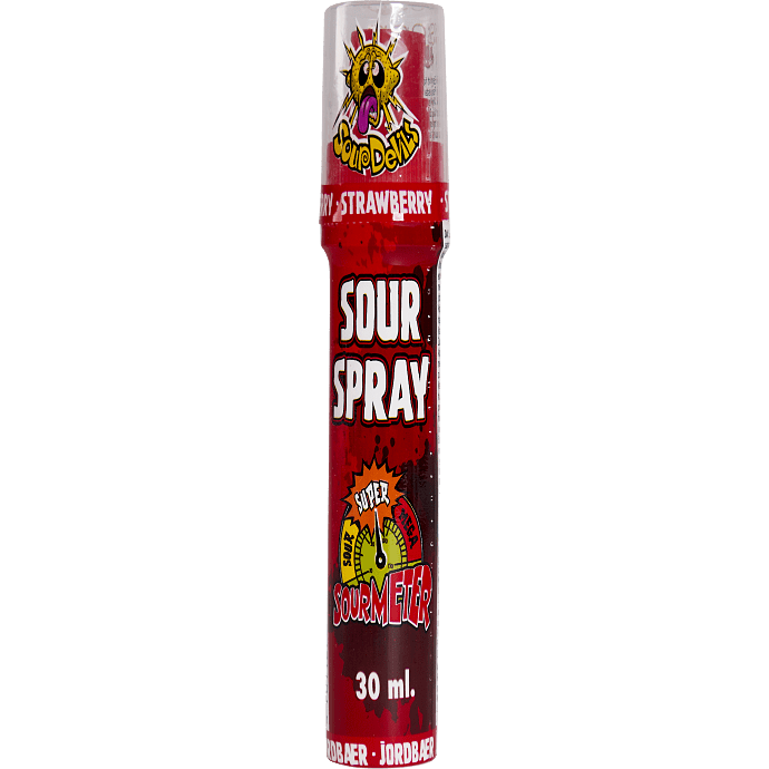 Sur sukkerspray m. jordbærsmag
