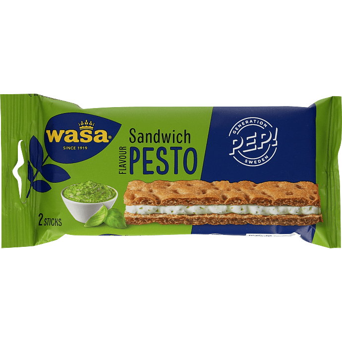 Knækbrød m. ost og pestosmag