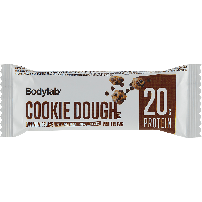 Proteinbar m. cookie dough u. tilsat sukker