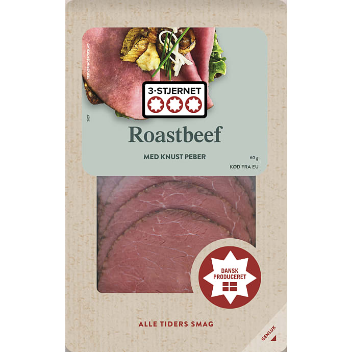 Roastbeef i skiver m. peber