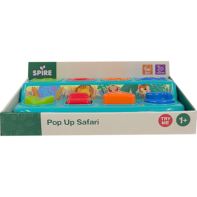 Spire pop-up safaridyr aktivitetslegetøj