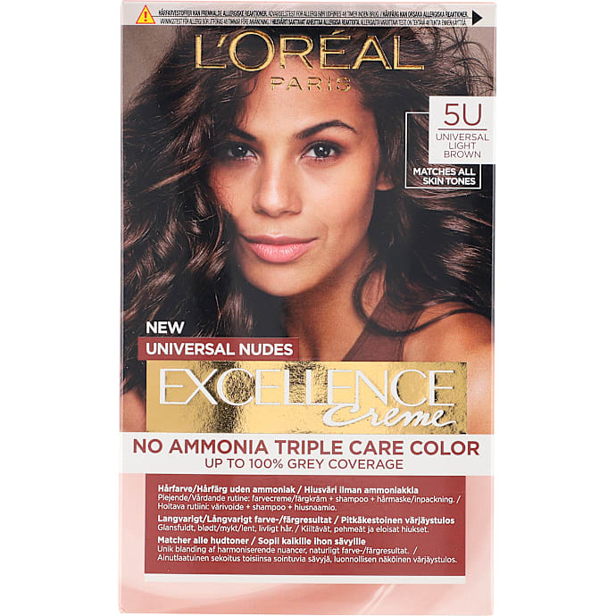 Universal Nudes permanent hårfarve 5U Light Brown u. ammoniak