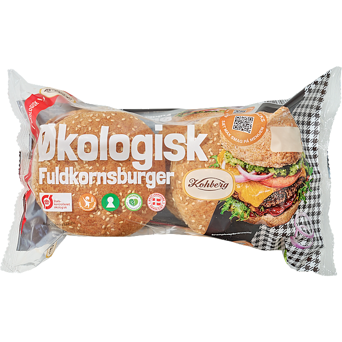 Fuldkornsburgerboller øko