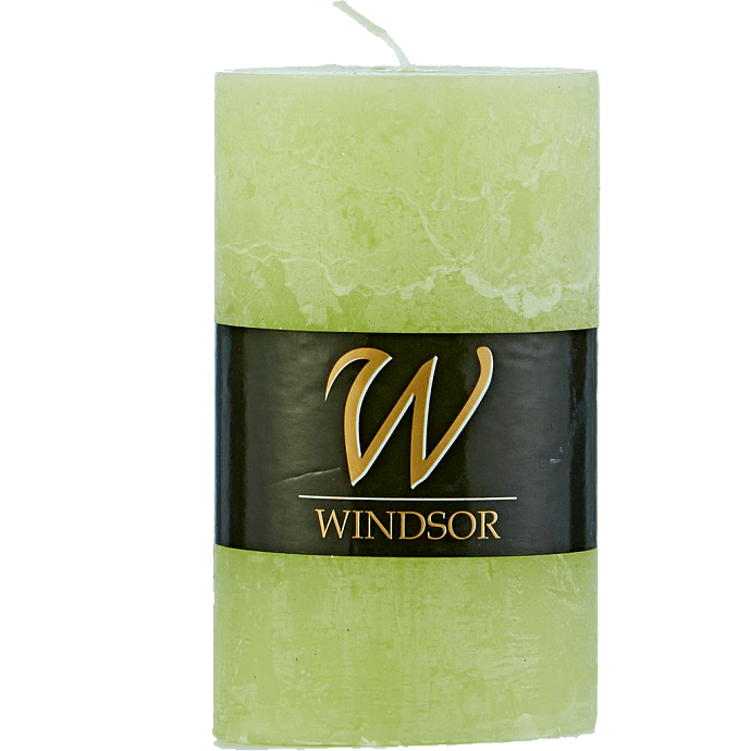 Windsor rustikt bloklys 7x12 cm - støvgrøn