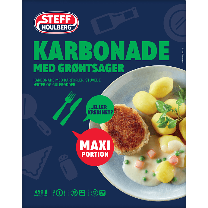 Karbonade m. stuvede ærter og gulerødder