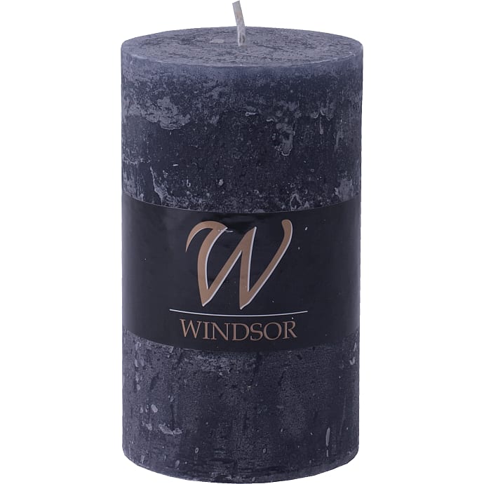 Windsor rustikt bloklys 7x12 cm - støvet lilla