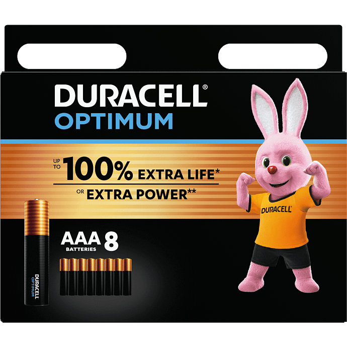 Duracell Optimum AAA batterier 8-pak