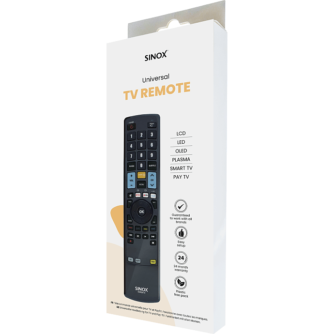 Sinox sxr2010 universal fjernbetjening