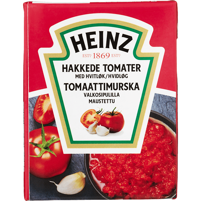 Hakkede tomater m. hvidløg