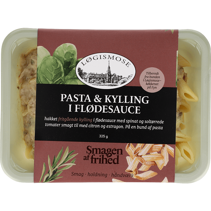 Pasta m. kylling og flødesauce