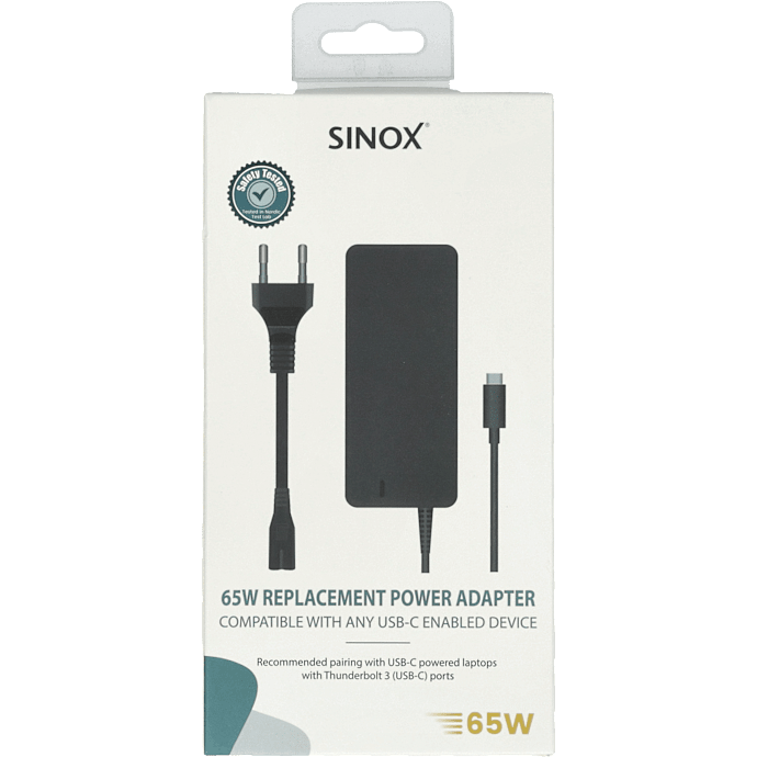 Sinox USB-C PC strømforsyning 65 Watt