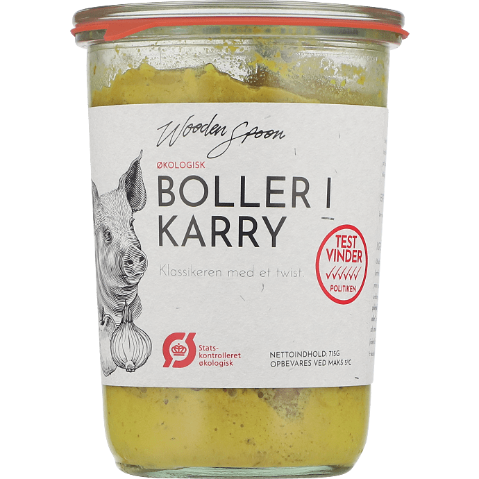 Boller i karry m. æble og limeblade øko