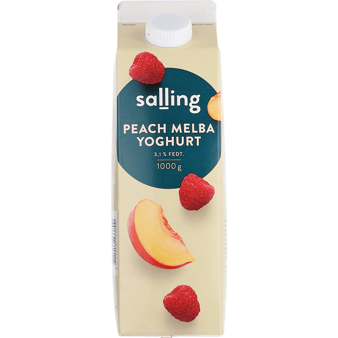 Yoghurt m. peach melba 3,1% fedt