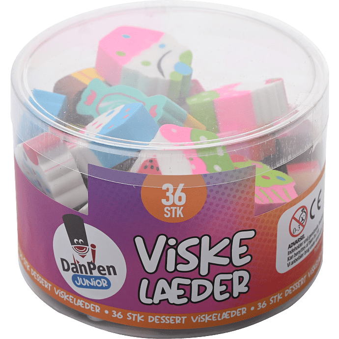Danpen junior viskelæder 36-pak
