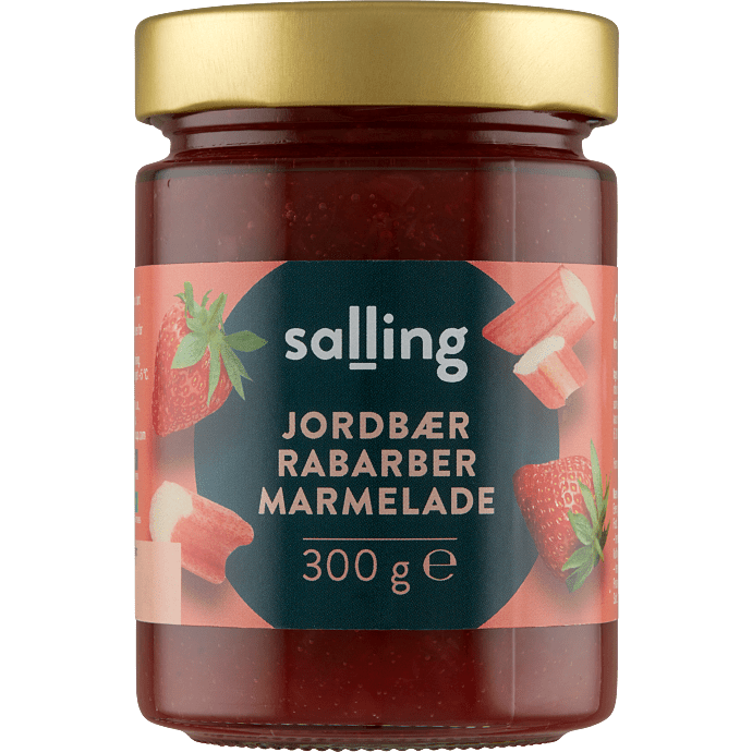 Jordbær- og rabarbermarmelade