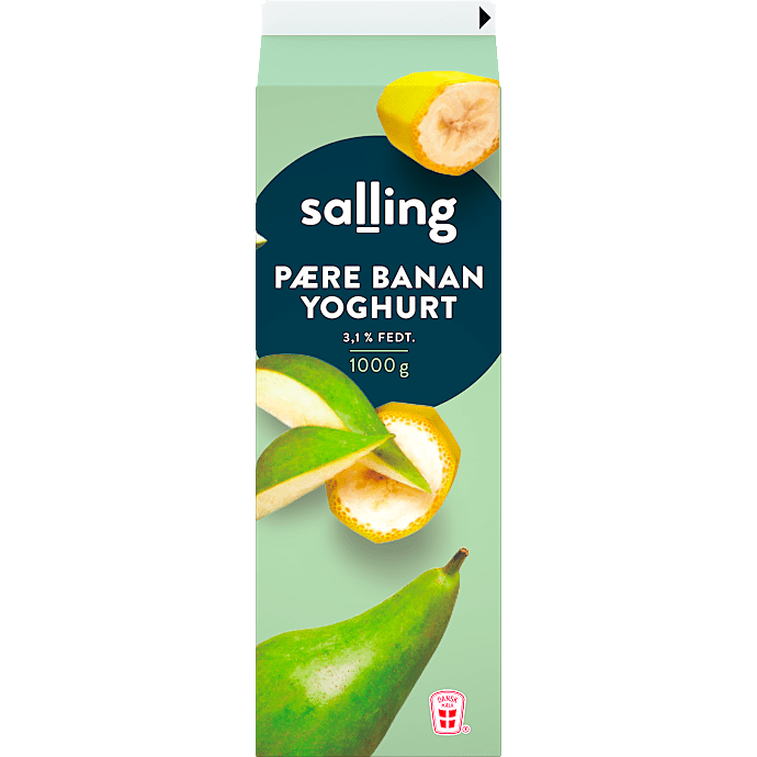 Yoghurt m. pære og banan 3,1% fedt