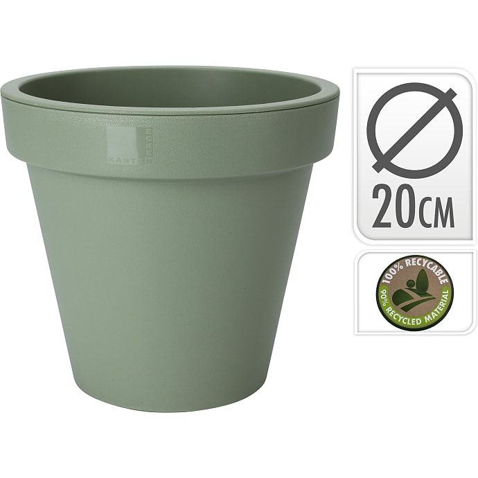 Karlstad plastik blomsterkrukke - grøn