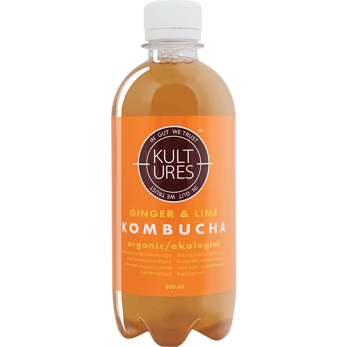 Kombucha m. ingefær og lime øko