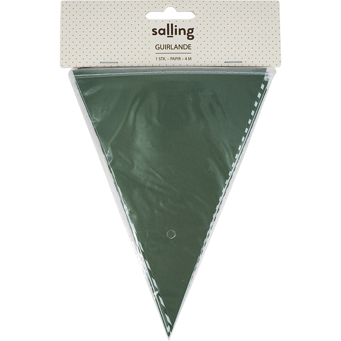 Salling guirlande med vimpelflag L: 4 meter - Grøn