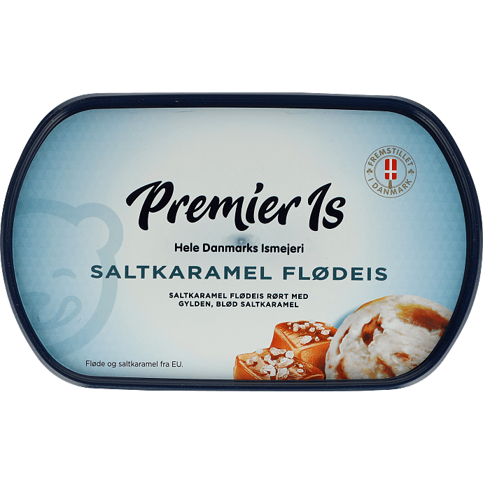 Flødeis m. saltkaramel